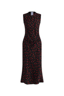 Blair Sleeveless Cheongsam Dress in Textured Mulberry Silk