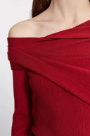 Venus Convertible Off Shoulder Long Sleeve Top