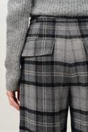 Klara Fringe Collar Drawstring Pants in French Bouclé