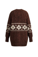 Corvara Fair Isle Cardigan in Coarse Spun Merino Wool