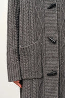 Cardigan long Bridget en maille mélange laine mérinos