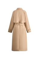 Barga Single Breasted Long Trench Coat in Cotton