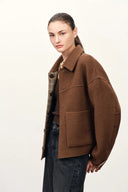 Rowan Two Tone Reversible Jacket in  Double Face Merino Wool