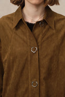 Brandy Lightweight Vegan Suede Shirt