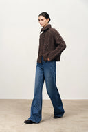 Bailey Washed Denim Jeans in Cotton fleece-lined denim