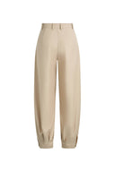 Wilderness Balloon-Leg Tailored Pants in Fine Acetate And Lamb Wool Blend