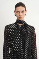 Ellie Kleid mit Polka Dots aus Chiffon