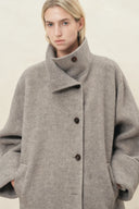 Grace Oversize-Midimantel aus einer Woll-Alpaka-Mischung
