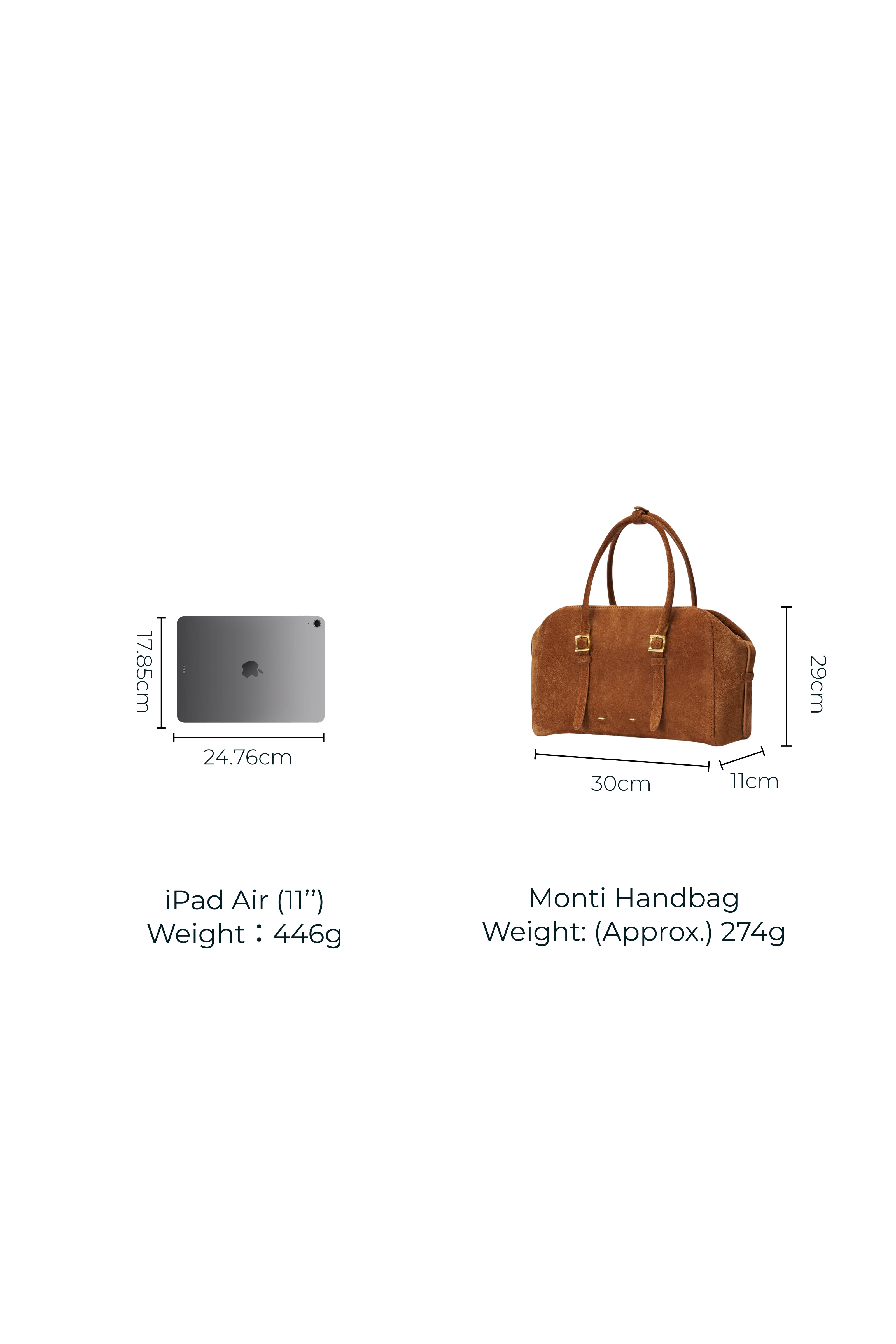 Monti Small Boston Bag in Suede – fbrq.com