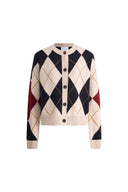 Hart Argyle Cardigan in Merino Wool Knit