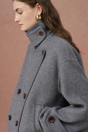 Catherine Double Faced Cabanse Coat in Merino Wool
