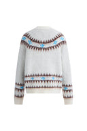 Elva Christmas Pony Knit Cardigan in Merino Mohair Multi-Yarn Knit