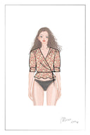 Irisa Blumenrosa Bluse aus mattem Maulbeerseiden-Crêpe