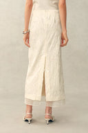 Grace Beaded Sequin Layered Skirt in Cotton Blend