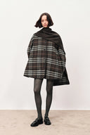 Cecilia wendbarer Double-Face-Kurzmantel mit Tartan-Karo aus Woll-Cashmere-Mischung