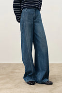 Jeans de pierna ancha lavados Kira en mezclilla de algodón