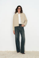 Blair Quilted Check Panel Cropped Padded Jacket