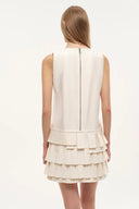 Alice Layered Asymmetric Accordion Dress in Lightweight Blend