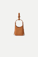 Duomo Mini Bag Charm in Suede Leather