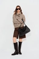 La Scala Large Bag in Pebble Grain Top Grain Leather