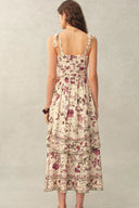 Seraphina Pomegranate  Sleeveless Dress in Linen Blend