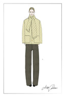 Chaqueta acolchada ligera con bufanda desmontable Sandra en tejido de alta densidad a prueba de plumón