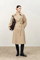 Aloisia Drop Shoulder Trench Coat in Cotton