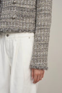 Chaqueta doble botonadura Pensée en tweed con lúrex