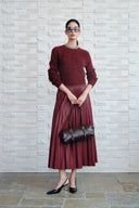 Violet Crystal Embellished Collar Sweater in Alpaca Blend