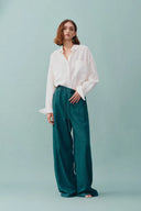 Chemise Una à double poche plaquée en lin