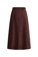 Morrow Suede Skirt in Lightweight Faux Suede
