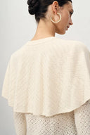 Elen Cape Style Cardigan in Wool-Cashmere Knit