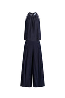 Top gilet senza maniche Kyra e completo skort in lyocell denim