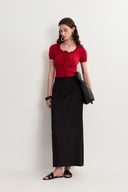 Top crocheté Aikena en maille de coton