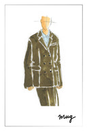 Daphne Soft Checkered Blazer in Merino Wool Herringbone