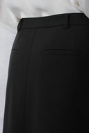 Callisto Double Layer Maxi Pencil Skirt in Fine Wool Suiting