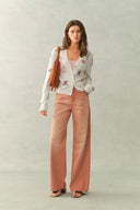 Yuffie Flora Strick-Cardigan aus Merino-Alpaka mit Lyocell