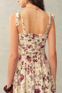 Seraphina Pomegranate  Sleeveless Dress in Linen Blend