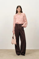 Soft Sculpture Contrast Stitch Curved Seam Jeans in Cotton Denim