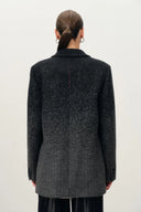 Aurora Gradient Herringbone Long Blazer in Merino Wool