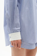 Nao Striped Shirt in Cotton Poplin
