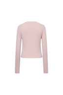 Niki Pink Cardigan in Lyocell Blend Knit