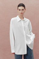 Nicole Oversized Shirt in Cotton Plain Weave