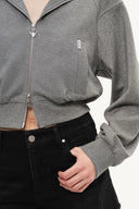 Illusion-S Crop Hoodie in Bright Silk Knitting