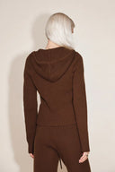 Vivi Hooded Fitted Cardigan in Merino Wool Knit