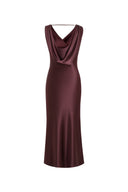 Kari Ärmelloses Kleid mit quadratischem Ausschnitt aus glänzendem Acetat