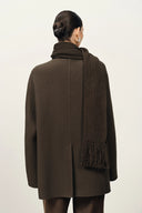 Kaila Fringed Scarf Coat in Double-Face Merino-Cashmere