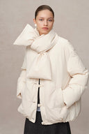 Adrija Water-Repellent Convertible Duck Down Puffer Coat in Lightweight High Density Fabric