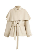 Harmony Abnehmbare Cape-Shearling-Kurzjacke aus Merinowolle