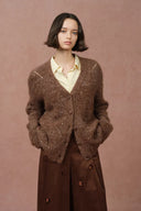 Lila Pailletten Vest in Alpaca Pailletten Garen